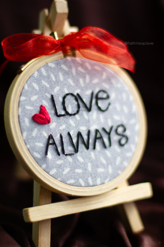 Love Always 3" with easel