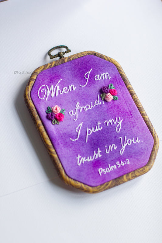 Psalm 56:3 Purple (5.5" x 4.5")