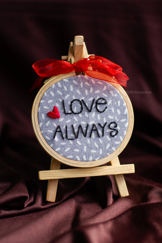 Love Always 3" with easel